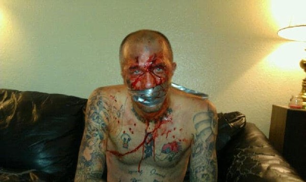 The gang&rsquo;s &ldquo;blood in, blood out&rdquo; membership doctrine and &ldquo;God forgives, Brothers don&rsquo;t&rdquo; motto are a reflection of its violent values. Above, ABT member Steve Kenneth Knight was assaulted for not attending gang meetings or paying dues.