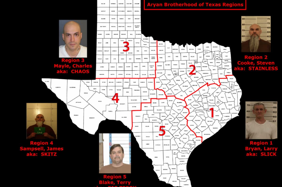 The ABT is broken into five Texas regions with a paramilitary command structure. Collectively, the five commanding generals are known as &ldquo;The Wheel,&rdquo; a steering committee. Larry &ldquo;Slick&rdquo; Bryan, the gang&rsquo;s current leader, is serving a 25-year sentence in federal prison for racketeering.